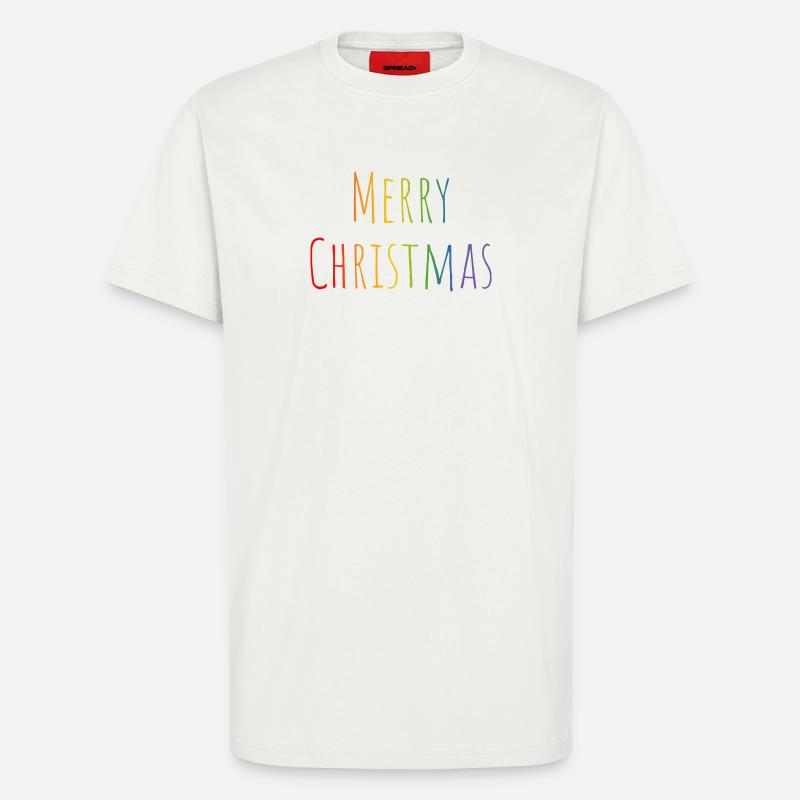 Merry Christmas regenbogen - T-Shirt - made by SPREAD - OFF WHITE