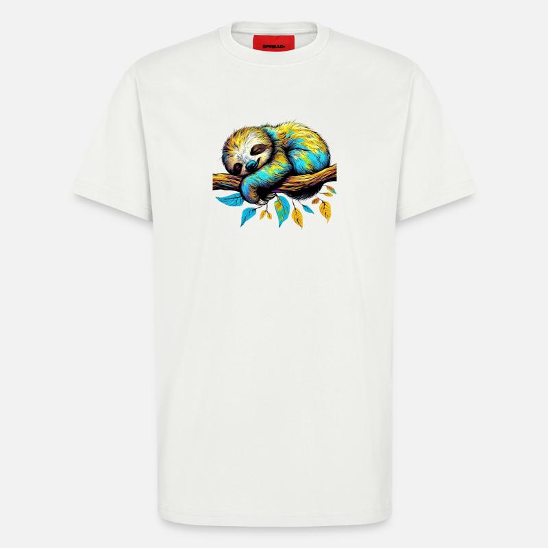 Faultier - T-Shirt - made by SPREAD - OFF WHITE