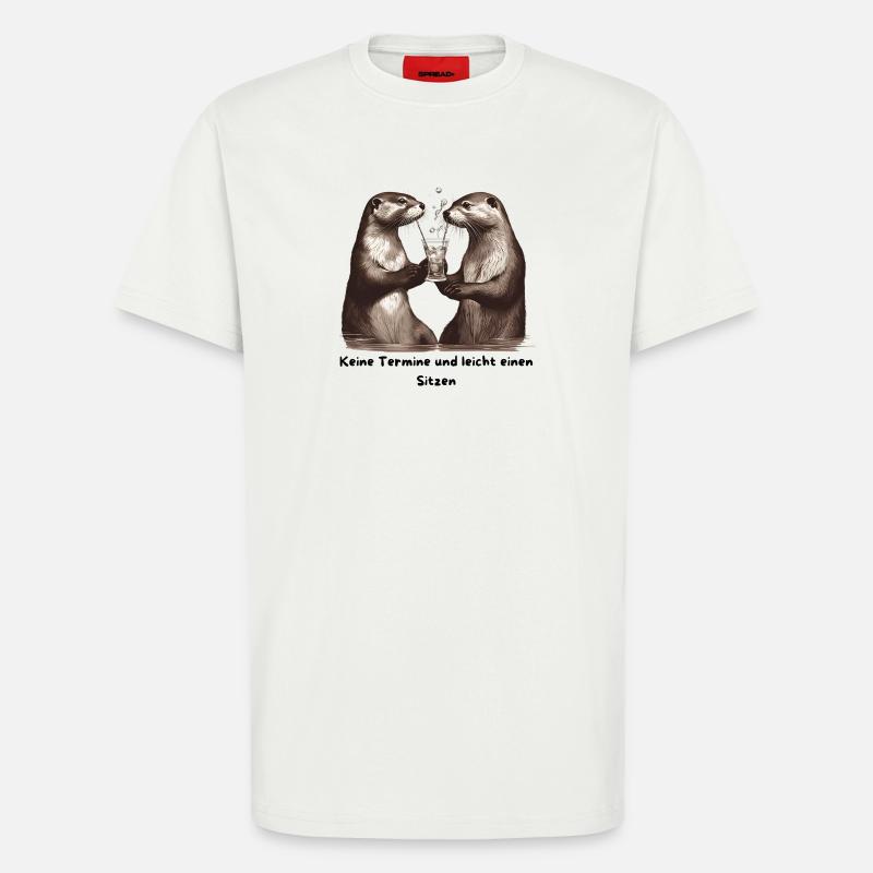 Otterfreunde Prost am Trinkglas - T-Shirt - made by SPREAD - OFF WHITE