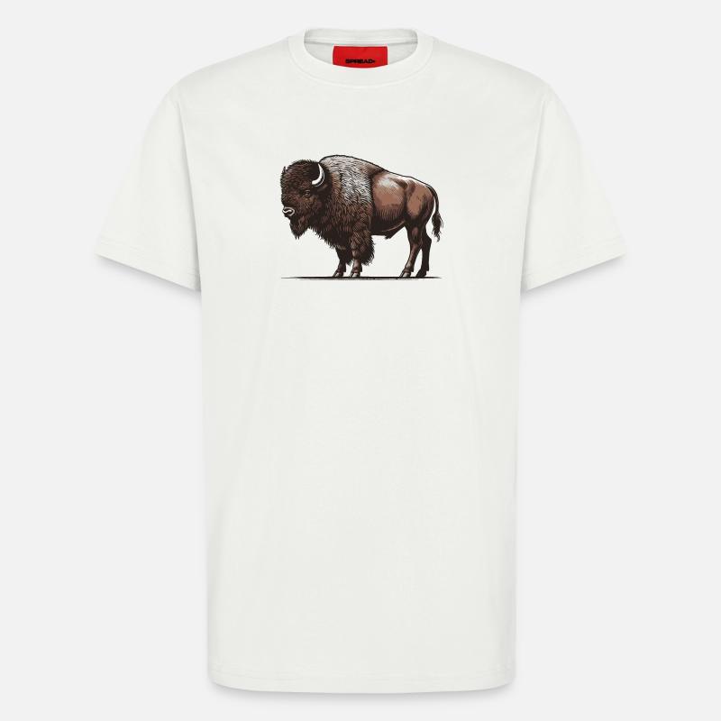 Bison - T-Shirt - made by SPREAD - OFF WHITE