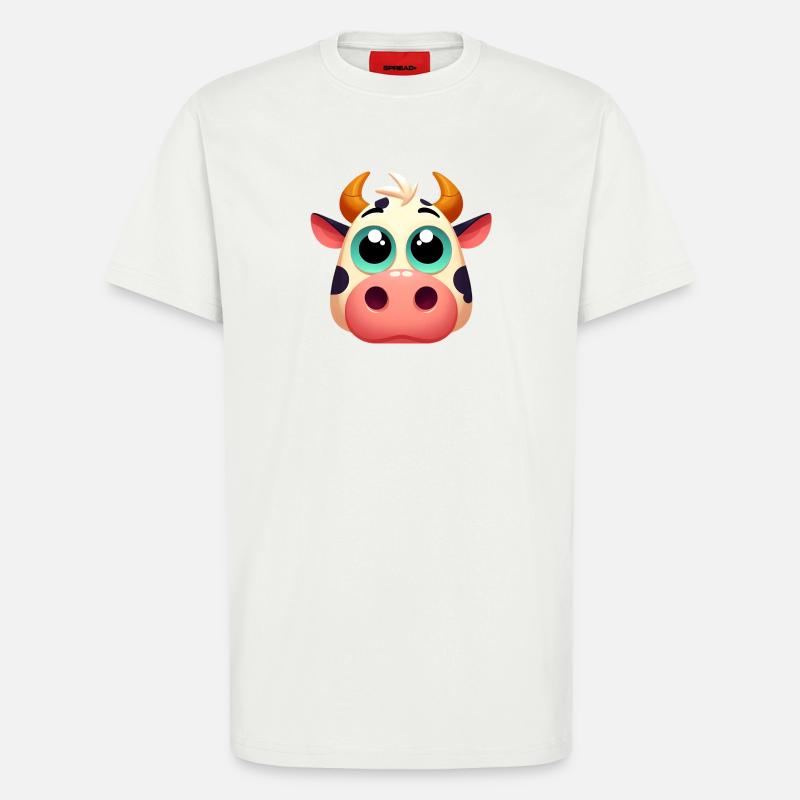 Vache - T-shirt bio décontracté fabriqué en UE - OFF WHITE