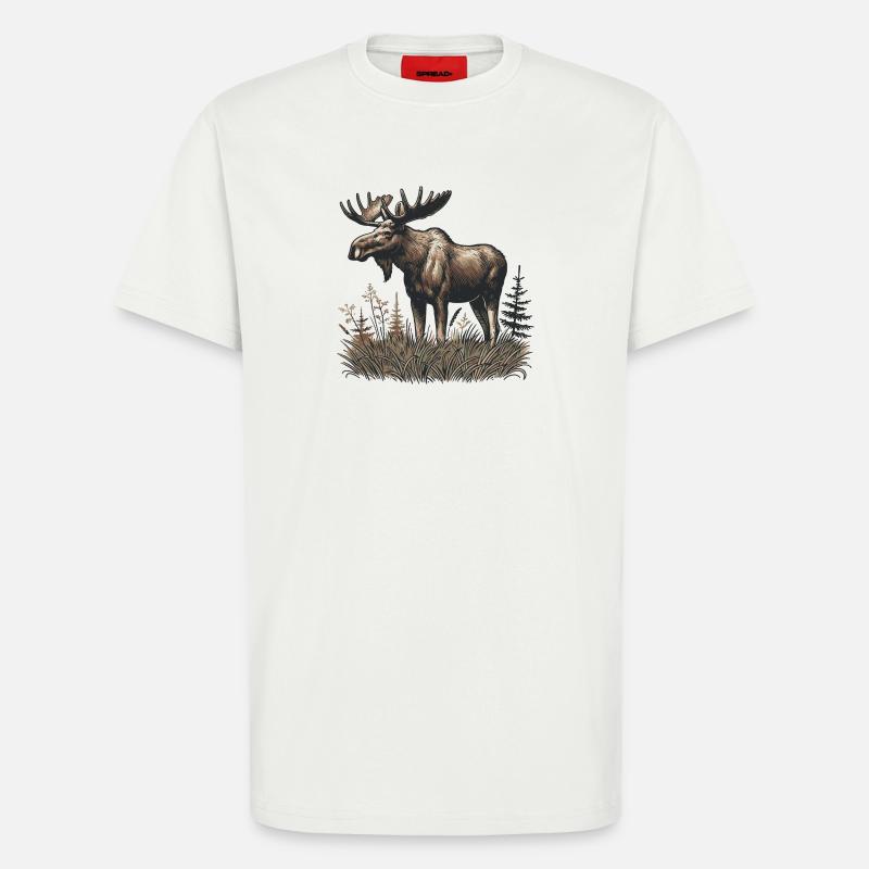 Elch - T-Shirt - made by SPREAD - OFF WHITE