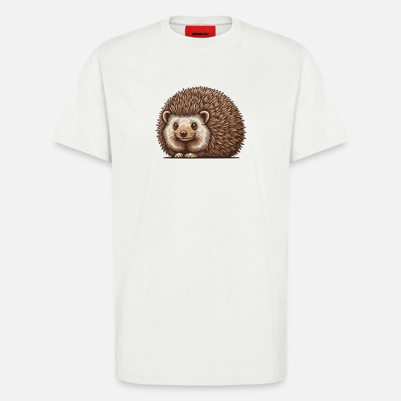 Hérisson - T-shirt bio décontracté fabriqué en UE - OFF WHITE