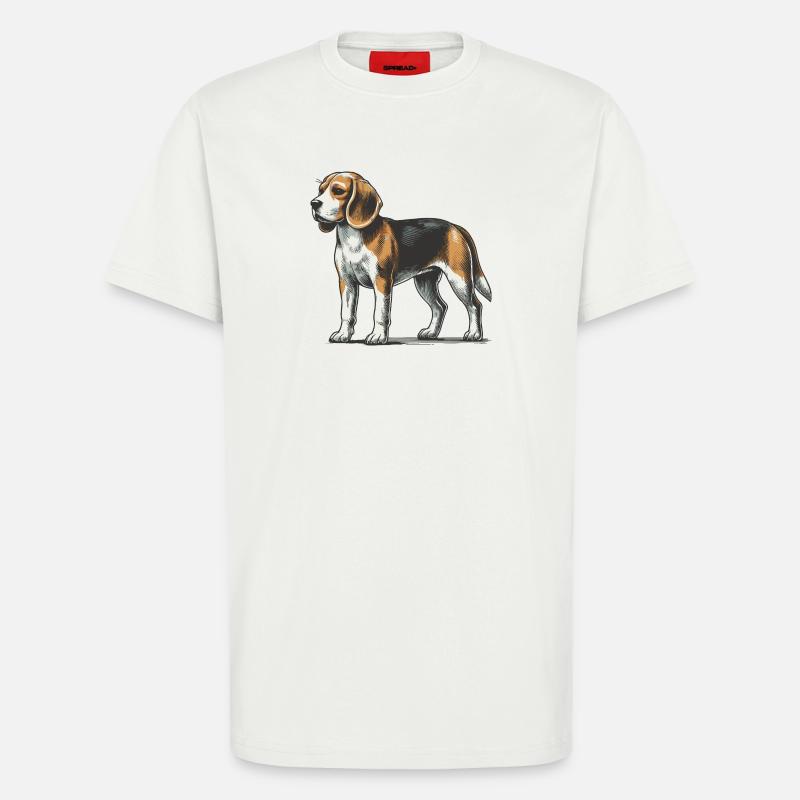Beagle - T-Shirt - made by SPREAD - OFF WHITE