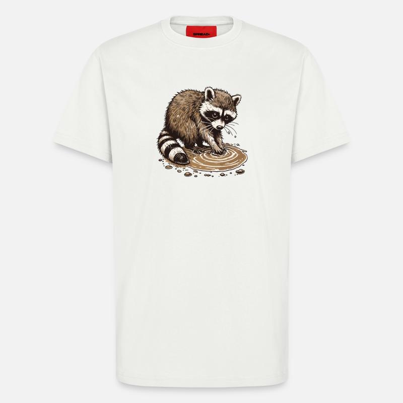 Waschbär - T-Shirt - made by SPREAD - OFF WHITE