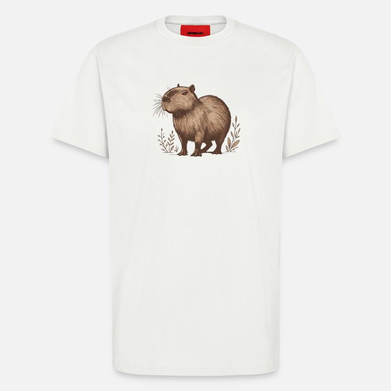 Capybara - T-Shirt - made by SPREAD - OFF WHITE