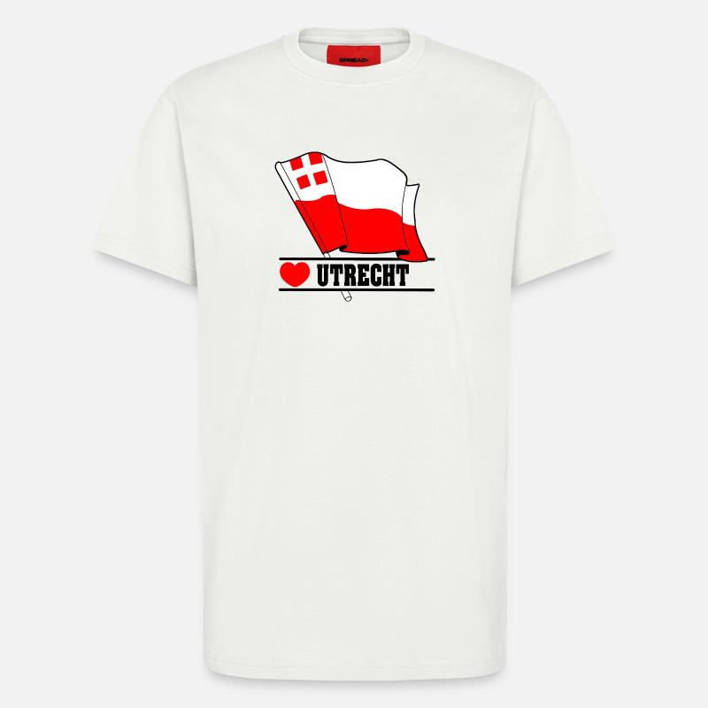 Flagge Utrecht im Herzen von UTRECHT - T-Shirt - made by SPREAD - OFF WHITE