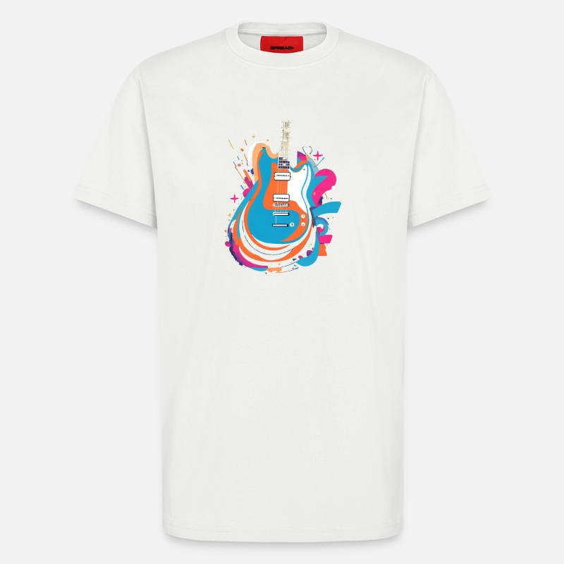 Bunte E-Gitarre - T-Shirt - made by SPREAD - OFF WHITE