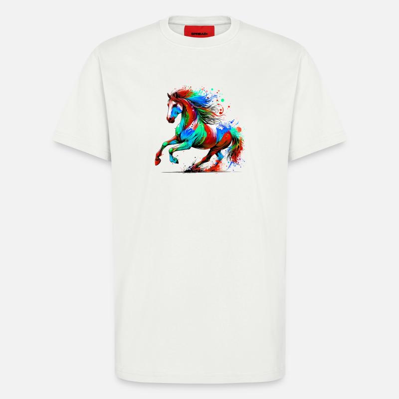 Pferd - T-Shirt - made by SPREAD - OFF WHITE