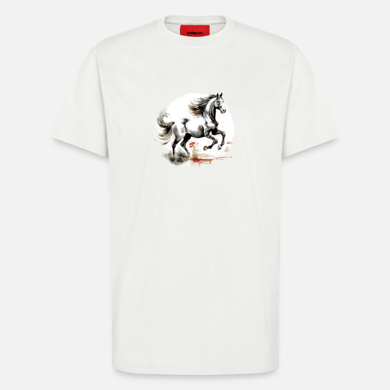 Chinesisches Sternzeichen Pferd - T-Shirt - made by SPREAD - OFF WHITE