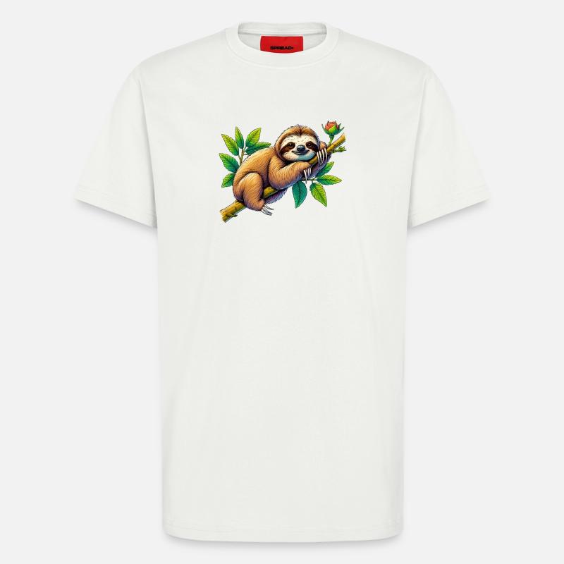 Faultier - T-Shirt - made by SPREAD - OFF WHITE