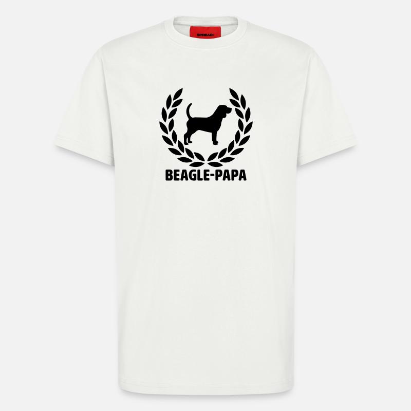 Beagle Papa - T-Shirt - made by SPREAD - OFF WHITE