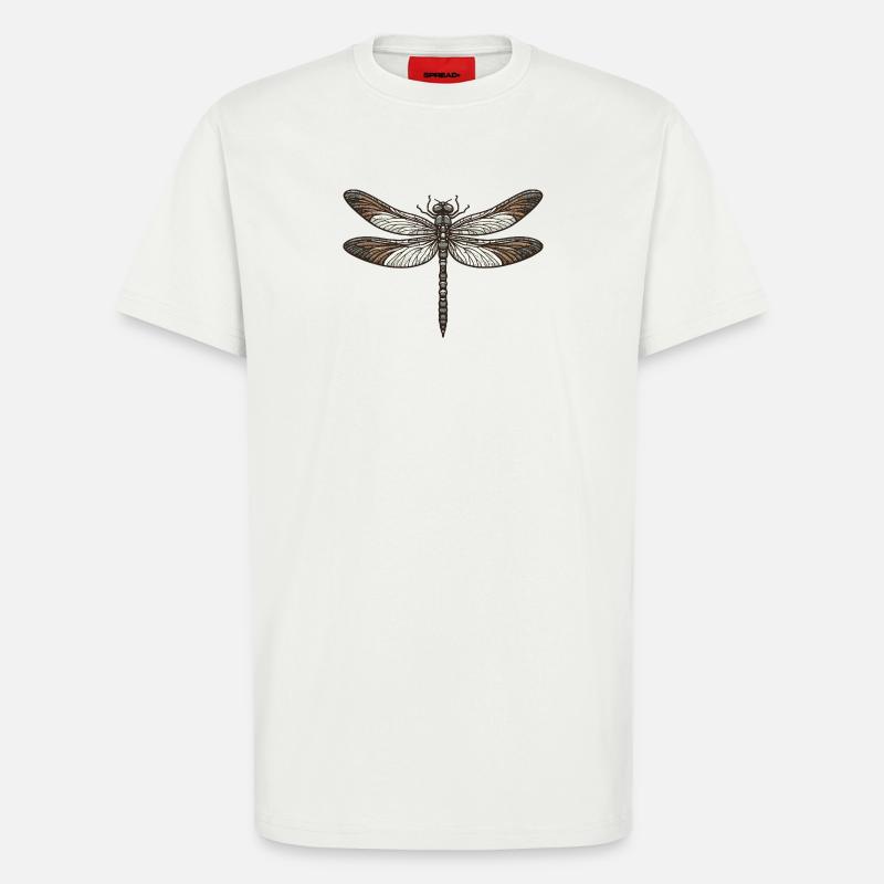 Libellule - T-shirt bio décontracté fabriqué en UE - OFF WHITE