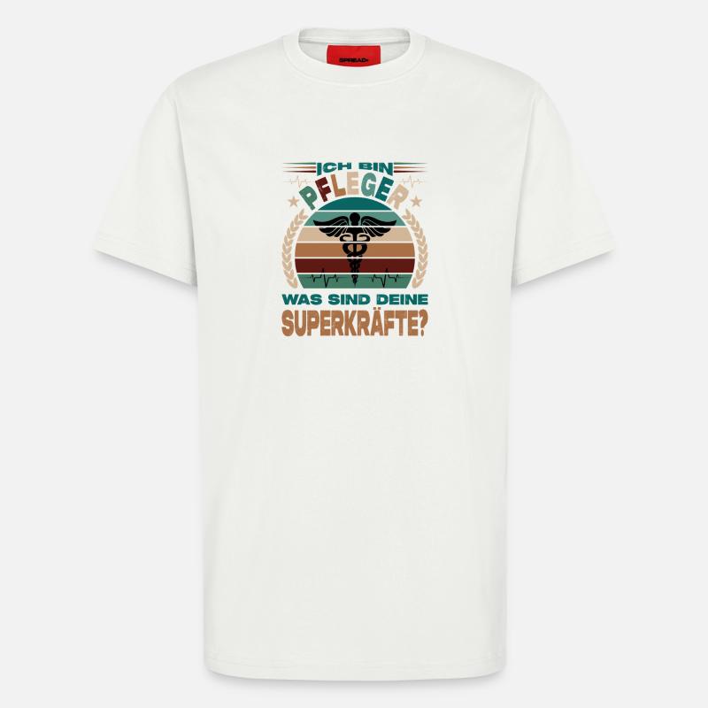 Pfleger Geschenke Krankenpfleger Abschluss - T-Shirt - made by SPREAD - OFF WHITE