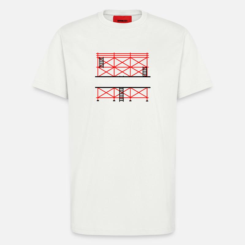 Bannière d’échafaudage pour constructeur d’échafaudages - T-shirt bio décontracté fabriqué en UE - OFF WHITE