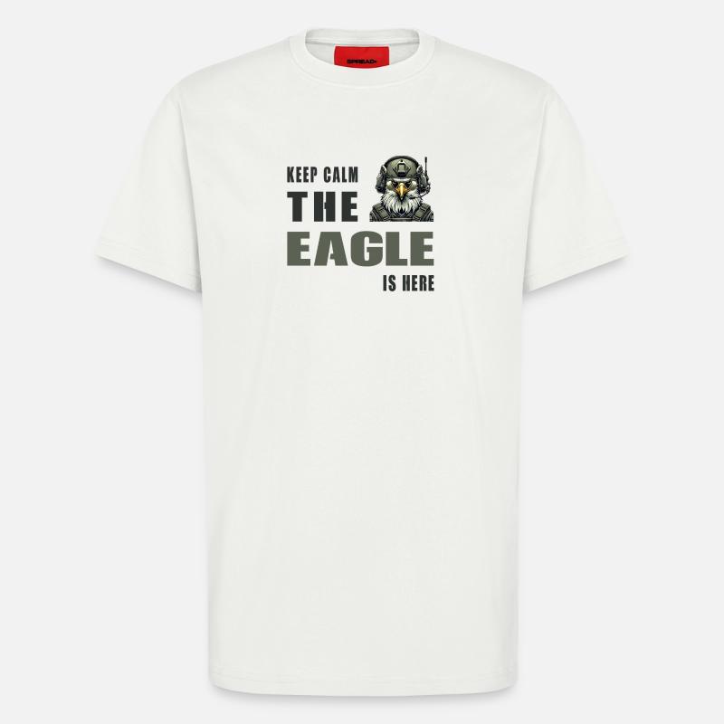 Keep Calm – The Eagle Is Here - T-Shirt - made by SPREAD - OFF WHITE