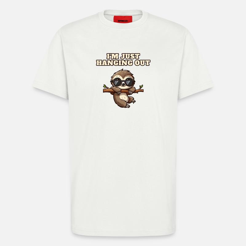 Faultier mit heraushängender Sonnenbrille - T-Shirt - made by SPREAD - OFF WHITE
