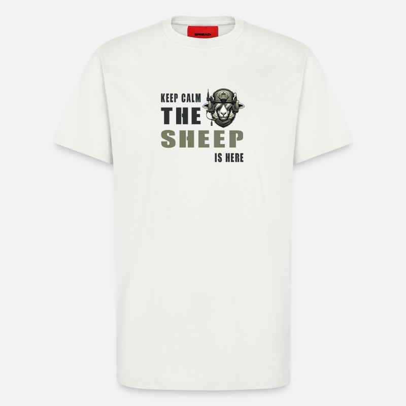 Schaf – Keep Calm Design - T-Shirt - made by SPREAD - OFF WHITE