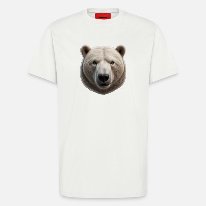 Majestic Polar Bear Face Design - T-Shirt - made by SPREAD - OFF WHITE