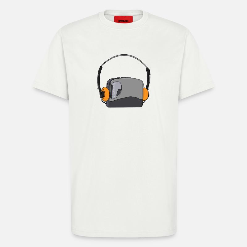 Cool Portable Cassette Audio Player - T-Shirt - made by SPREAD - OFF WHITE
