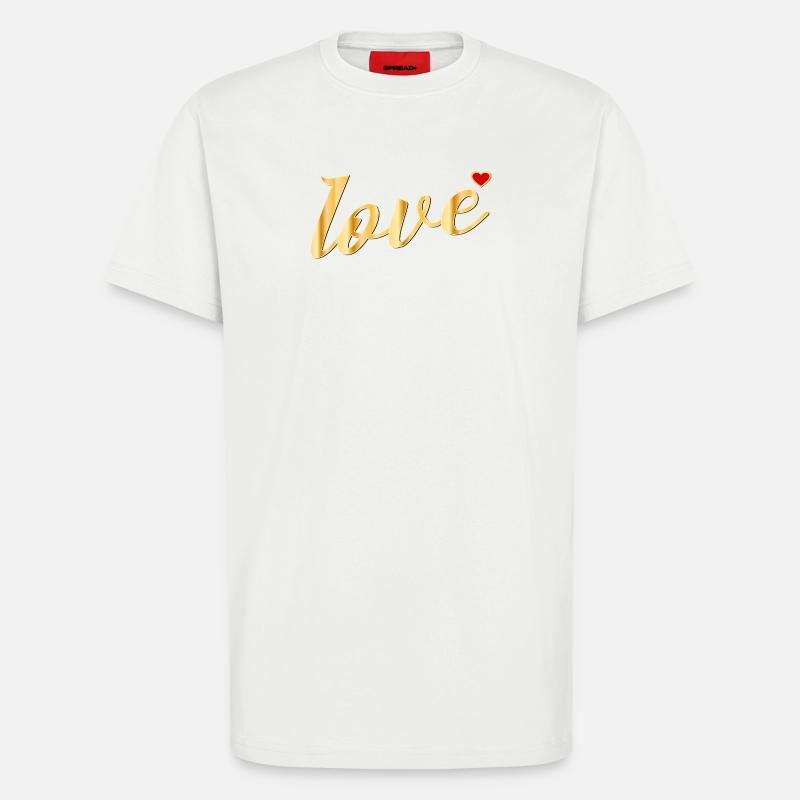 LIEBE HERZ BOTSCHAFT - T-Shirt - made by SPREAD - OFF WHITE