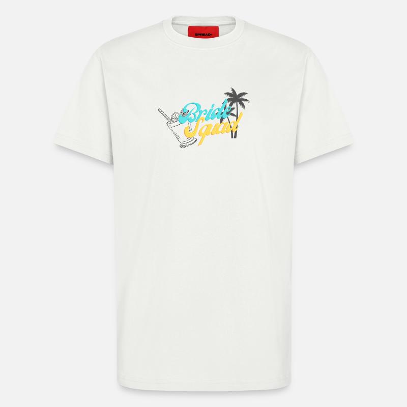 Bride Squad Tropical Sunset Design - T-Shirt - made by SPREAD - OFF WHITE