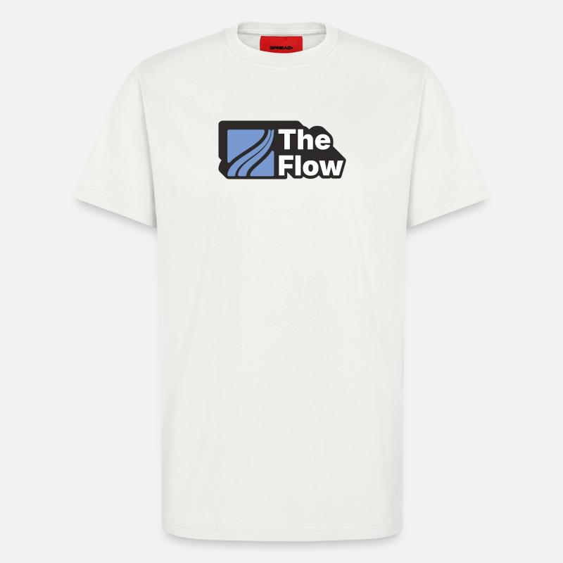 La conception du modèle d’écoulement - T-shirt bio décontracté fabriqué en UE - OFF WHITE