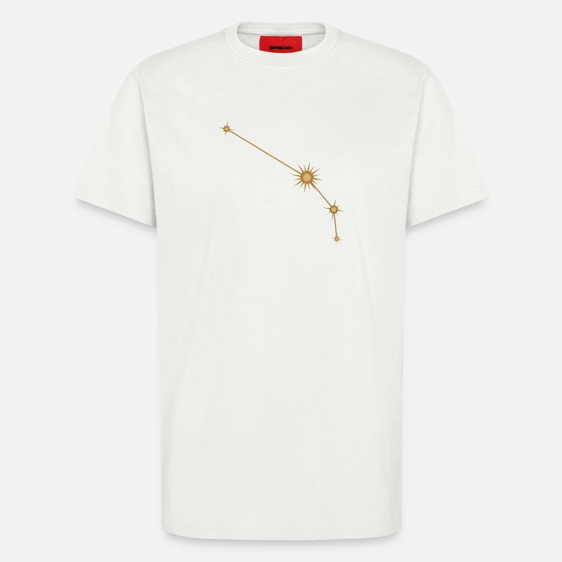 Stern Konstellation Widder Sternzeichen Sternzeichen Golden - T-Shirt - made by SPREAD - OFF WHITE