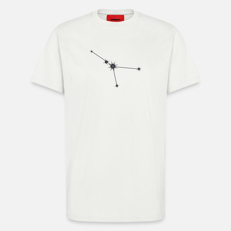 Krebs Stern Konstellation Sternzeichen Schwarz & Grau - T-Shirt - made by SPREAD - OFF WHITE