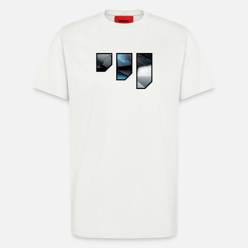 Futuristic Techno Abstract Pattern - T-Shirt - made by SPREAD - OFF WHITE