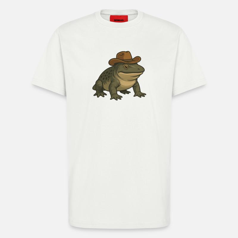 Urzeitliches Amphibium Cartoon Texas Evolution - T-Shirt - made by SPREAD - OFF WHITE