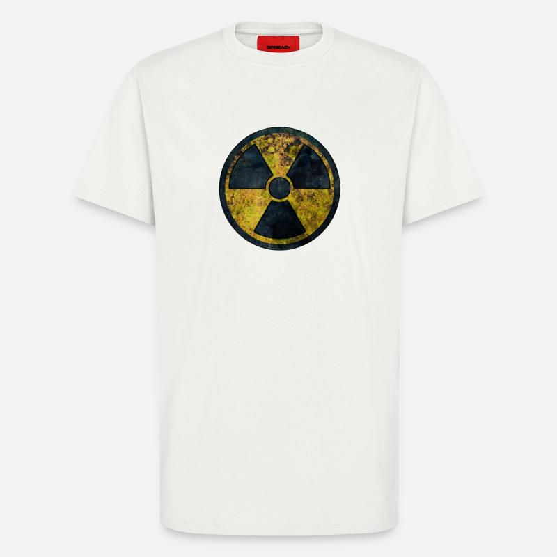Radiation Warning Symbol - T-Shirt - made by SPREAD - OFF WHITE