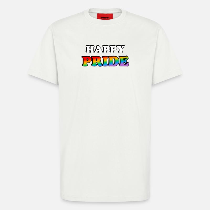 Pride Regenbogen Textdesign - T-Shirt - made by SPREAD - OFF WHITE