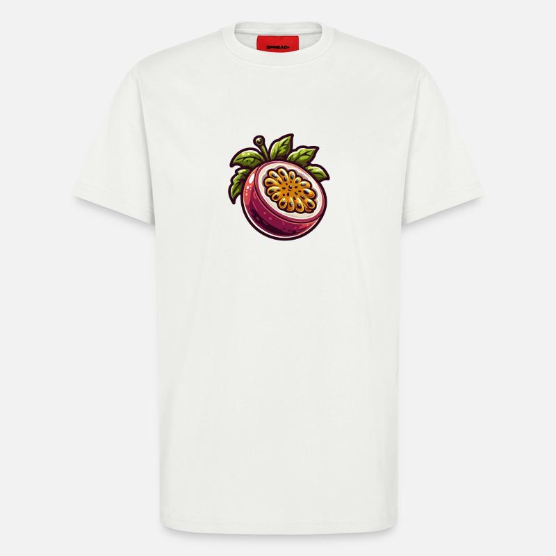 Passionate Exotic Fruit Pattern - T-Shirt - made by SPREAD - OFF WHITE