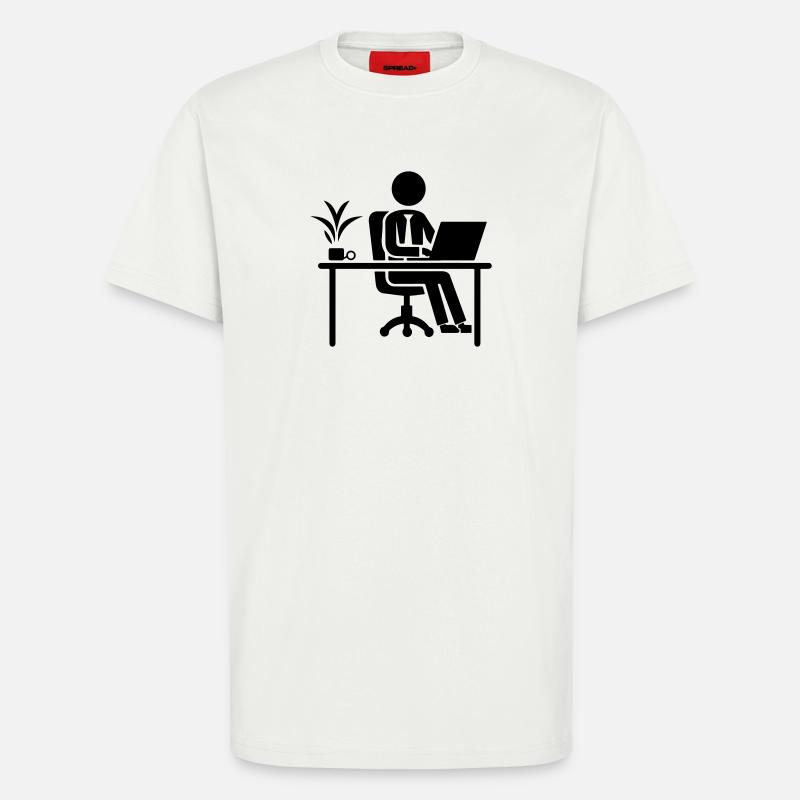 Arbeiter Computer Job Schreibtisch - T-Shirt - made by SPREAD - OFF WHITE