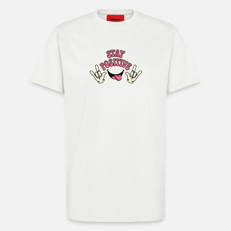 Verspieltes positives Vibes-Typografie-Design - T-Shirt - made by SPREAD - OFF WHITE