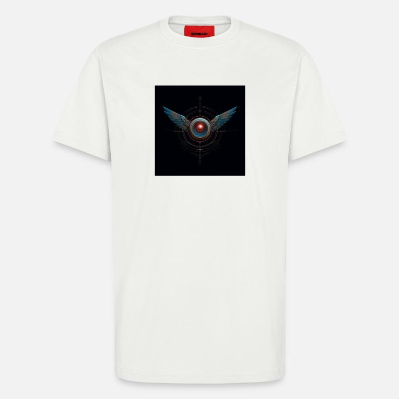 Futuristisches Winged Emblem – Techno Vision - T-Shirt - made by SPREAD - OFF WHITE