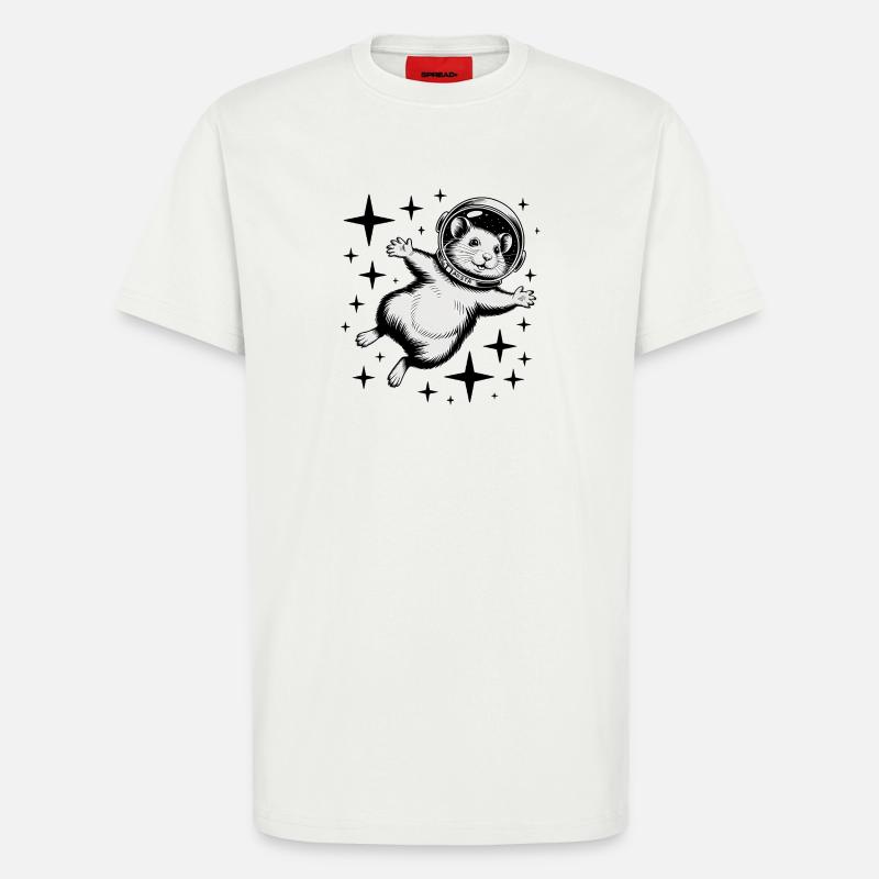 Hamster in Space - Cool Astonomy Logo - T-Shirt - made by SPREAD - OFF WHITE