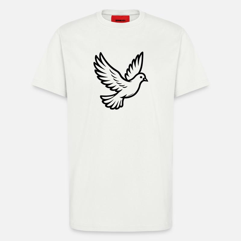 Taube Vogel - T-Shirt - made by SPREAD - OFF WHITE