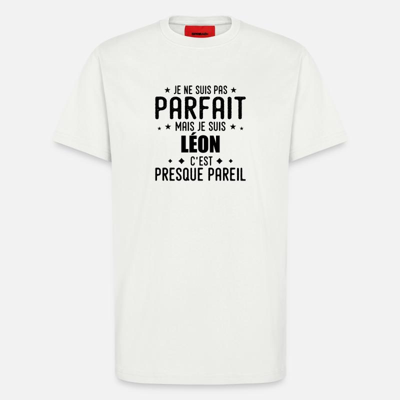 Léon: authentisch, unvollkommen, oben, Perfektion - T-Shirt - made by SPREAD - OFF WHITE