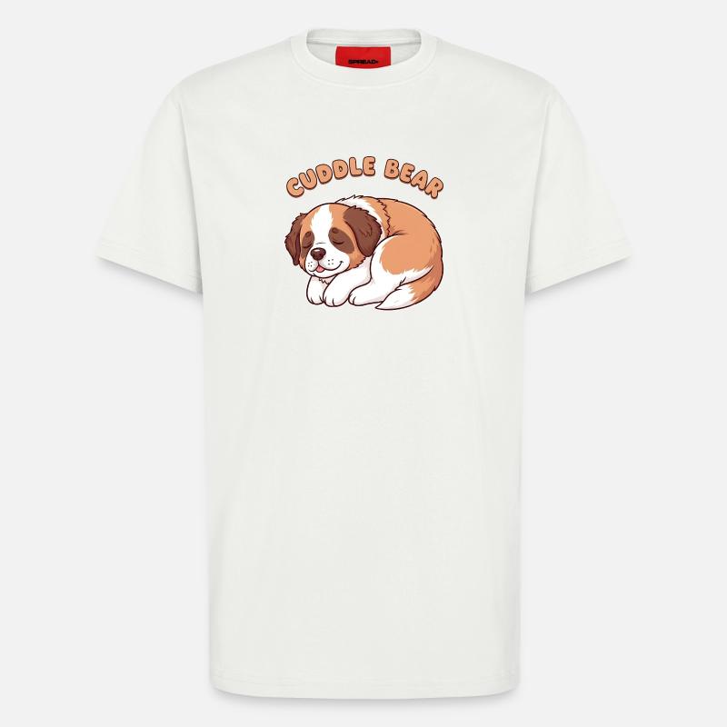 Bernhardiner Welpe Cuddle Bear - T-Shirt - made by SPREAD - OFF WHITE