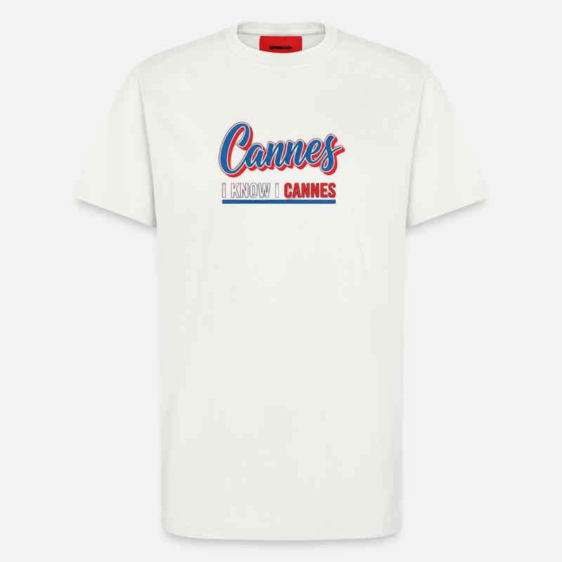 I know I Cannes Retro Design - T-Shirt - made by SPREAD - OFF WHITE