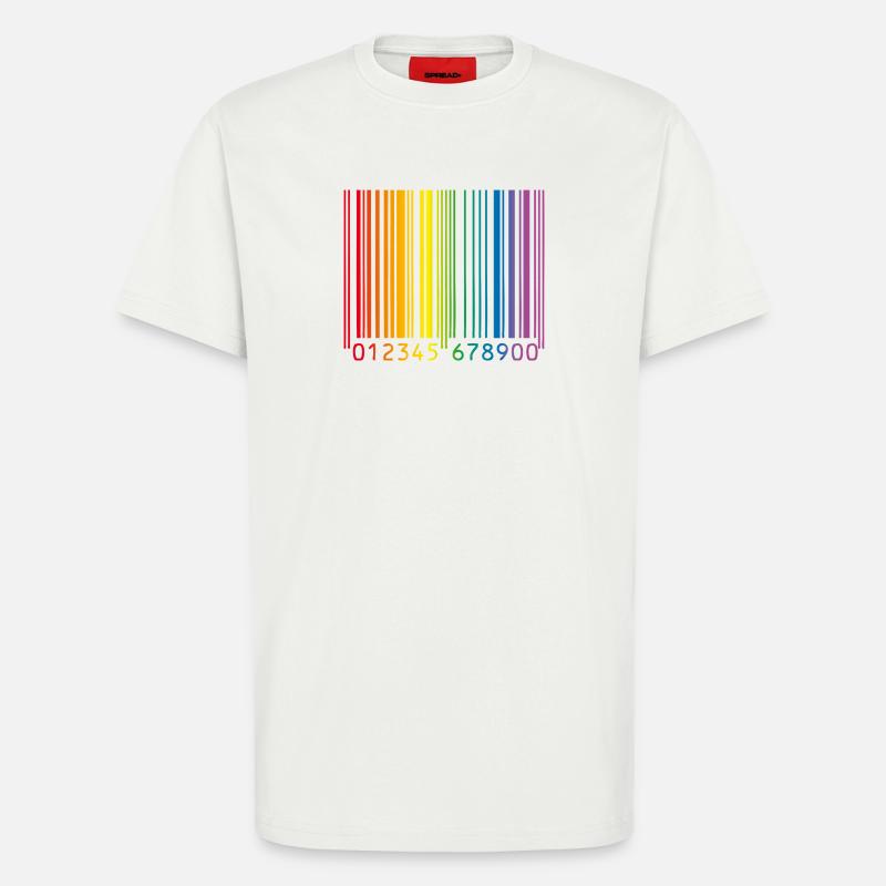 Schwuler Barcode - T-Shirt - made by SPREAD - OFF WHITE
