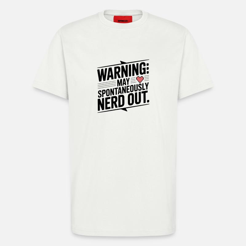 Warnung kann spontan nerd werden - T-Shirt - made by SPREAD - OFF WHITE