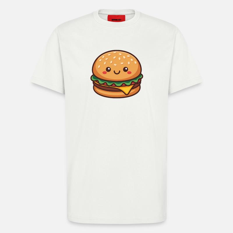 Kawaii Hamburger - T-Shirt - made by SPREAD - OFF WHITE