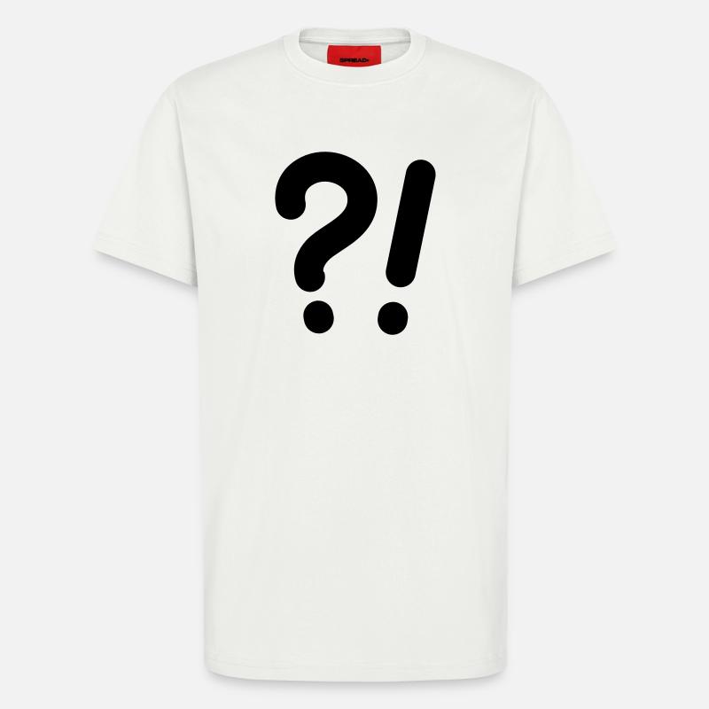 Question marks and exclamation marks - T-Shirt - made by SPREAD - OFF WHITE