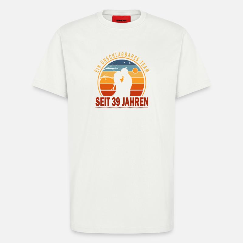 39 Jahre Beziehung Geschenk Ehemann Ehefrau - T-Shirt - made by SPREAD - OFF WHITE