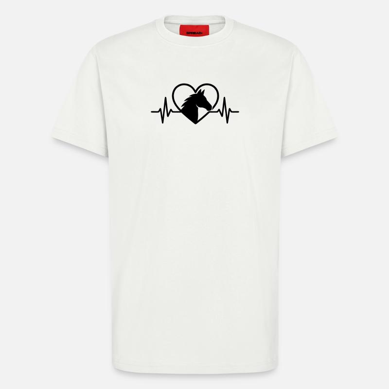 Pferd Herz - T-Shirt - made by SPREAD - OFF WHITE