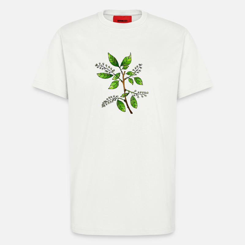 Fleur - T-shirt bio décontracté fabriqué en UE - OFF WHITE