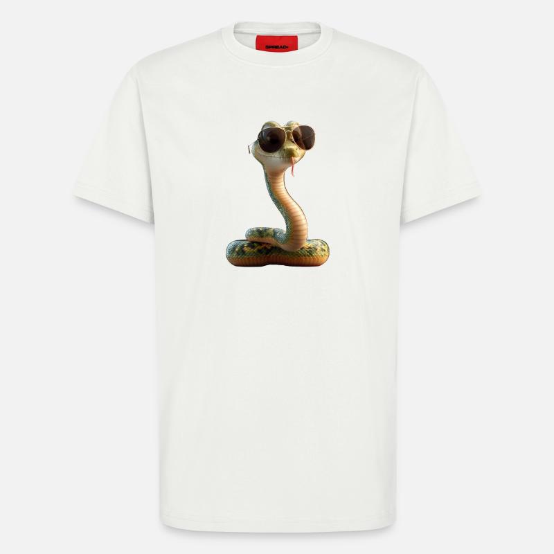 snake, python, cobra, rattlesnake, snakes - T-Shirt - made by SPREAD - OFF WHITE